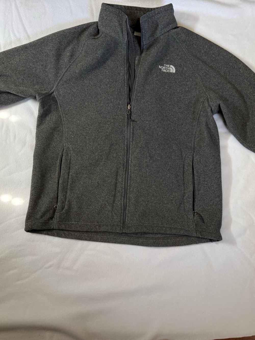 The North Face Charcoal Gray Full-Zip Fleece Jacket size XL